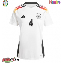 Camiseta Alemania Jonathan Tah #4 Primera Equipación Eurocopa 2024 manga corta